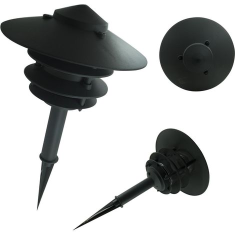TrAdE Shop Traesio - Lampioncino Lampada Led Picchetto Segnapasso Giardino E27 60w Terrazzo C12 - (1/2)