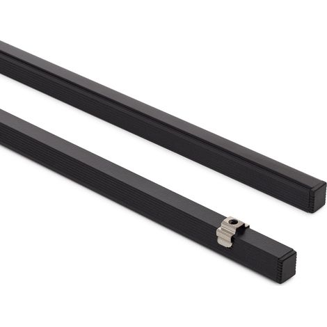 Aluminiumprofil Aufbau Mini für LED Streifen bis 6 mm mit durchgehender Abdeckung Schwarz 2 m Schwarz transluzent (1/4)