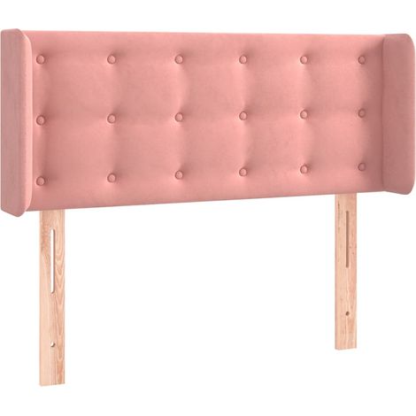 Maison Exclusive - Testiera ad Orecchio Rosa 83x16x78/88 cm in Velluto