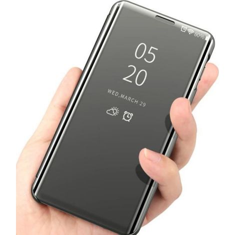 Coque Etui Housse Huawei P30 Pro Clear View Etui à Rabat Fonction Stand -Bleu (1/4)