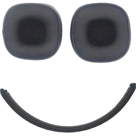 Coussinets d'oreille pour casque MARSHALL Major5, housses de coussinets souples, pièces de rechange pour arceau, noirs (1/5)