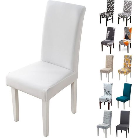Coprisedie, 6 pezzi, elasticizzati, sfoderabili, lavabili, coprisedie moderni per sala da pranzo, coprisedie - decorazione per bouquet da sposa, hotel, ristorante (1/5)