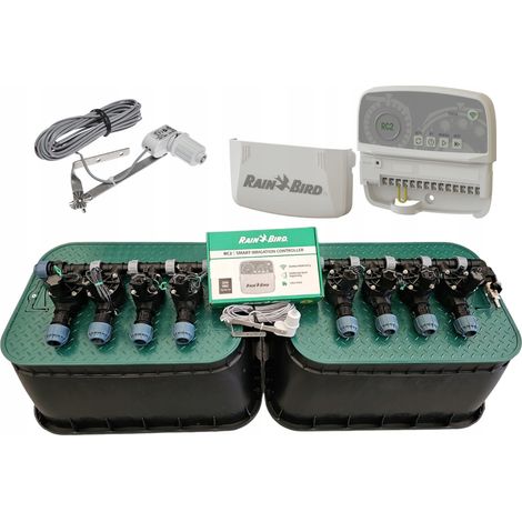 Kit Rain Bird a 8 stazioni: collettore con compressore, RC2, RSDBex, 2 pozzetti, PE 20 (1/5)