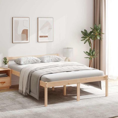 Letto per Anziani 120x190 cm Small Double in Legno di Pino vidaXL (1/5)