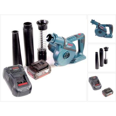 Bosch – Souffleur à batterie 18V avec 1 batterie 5,0Ah – Vitesse d'air 75 m/s – Poids léger 1,1 kg – Chargeur rapide inclus - V-120