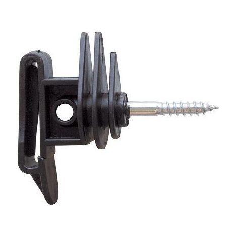 ISOLATORE ELETTRORECINZIONE PIATTO VITE LEGNO - X FILO + CORDA + FETTUCCIA MAX MM 40- 50 pezzi