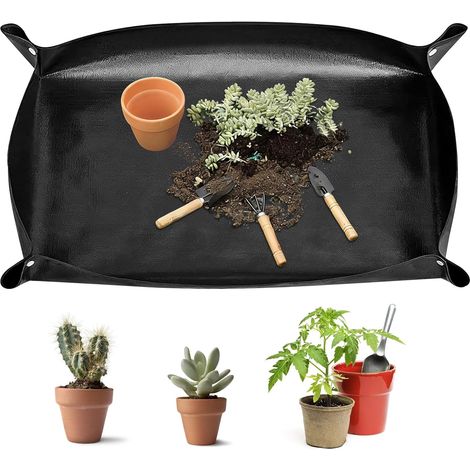 Tapis de Rempotage 150 x 100 cm, Imperméable et Anti-fuites Tapis de Jardinage Plantation Pliable Extra Large pour le Rempotage, Changement de Sol, Taille (1/5)
