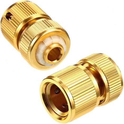 Filiyano-Raccord rapide femelle en laiton (lot de 2) pour tuyau d'arrosage, ZQKLA (1/5)