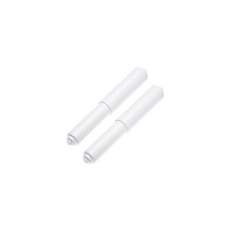 2er-Pack – Weißer Toilettenpapierhalter mit Federrolle – Crezuo