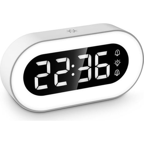 Réveil numérique pour enfants, horloge numérique LED, fonction répétition, 12/24 heures, alimentation USB, réveil numérique pour chambre et bureau (1/5)