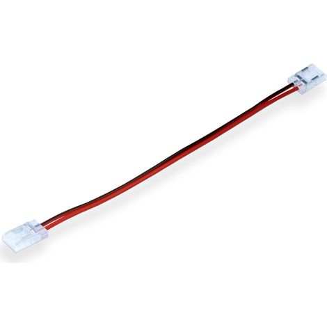 IluminaShop - Conector Doble con Cable para Tira LED  8mm 12V/24V 2 Pin  Pack 20 IP20