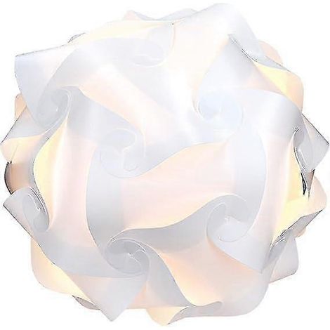 Lampe puzzle abat-jour - Plafonnier ou lampe de chevet IQ - Lumière blanche - Taille XL - Assemblage de 30 pièces, 15 modèles - Diamètre env. 25 cm (1/5)