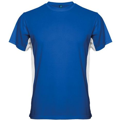Camiseta técnica de manga corta a dos colores laterales a contraste TOKYO S Royal/Blanco (1/4)