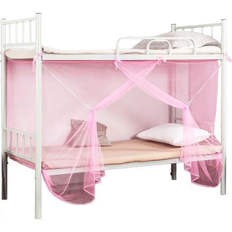 Moustiquaire pour dortoirs, rideau de lit superposé, ciel de lit respirant, moustiquaire à mailles fines pour lit simple avec ouverture pour les dortoirs en résidences étudiantes (1/5)