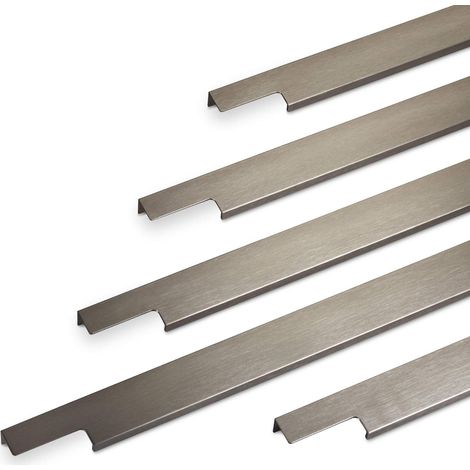 Griffleiste BLANKETT Slim 295 x 18 x 36 mm Aluminium Edelstahloptik gebürstet (1/5)