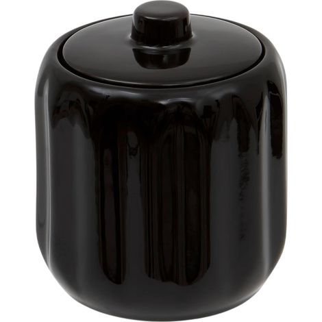 Pot à Cotons en Grès "Suny Colorama" 12cm Noir (1/4)