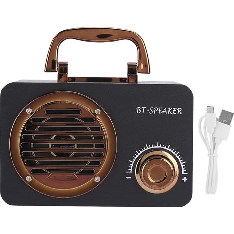 Enceinte Bluetooth Bois - Haut-Parleur Portable avec Caisson en Bois Massif - Pour Intérieur Extérieur Ordinateur - 1 Pièce (1/5)