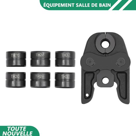 WAOBDLA Mâchoire de clé de tuyau avec 4 moules de type TH 1.6in / 1.7in / 1.75in / 1.93in (1/5)