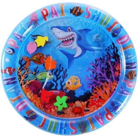 Tapis D Eau - 100 Cm Diametre - Double Epaisseur PVC - Antidérapant - Pour Chats Et Chiens - 1 Piece (1/5)