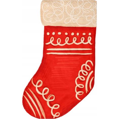 Serviettes de Noël CHAUSSETTES Chaussettes de Noël 20,6 x 33 cm 10 pièces. (1/5)