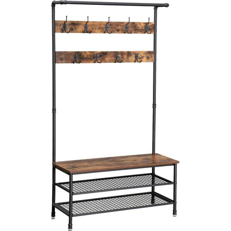 Appendiabiti guardaroba mobile ingresso con scarpiera in metallo 182 cm 120000893