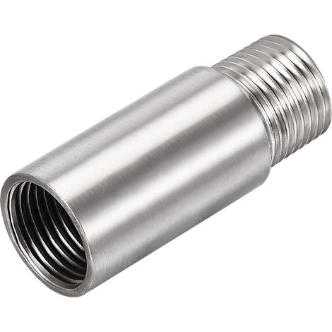 Bras d'extension de pommeau de douche en acier inoxydable 1/2PT mâle à 1/2PT filetage femelle 60mm longueur coupleur de raccord de tuyau en fonte (1/5)