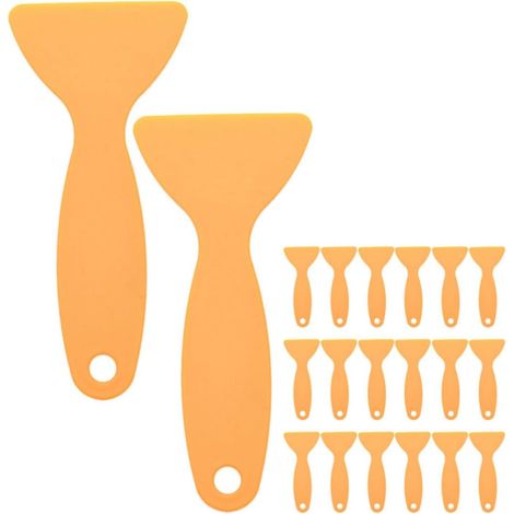 Squeegee Triangular in Plastic Yellow Tool for Pose and Removal Adhesive 20 Pieces for Film Automobile and Stickers (1/5)