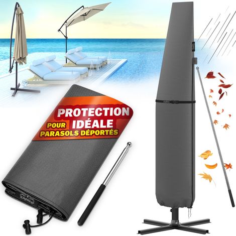 Housse de parasol 350cm – Tige télescopique extensible 24-100cm – Polyester avec revêtement PA – Protection contre intempéries – Kingsleeve (1/5)