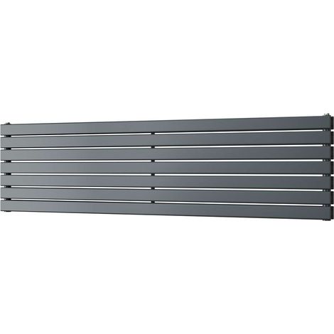 Typhoon Axis - Anthracite Horizontal Radiator H476mm x W1800mm Double Panel