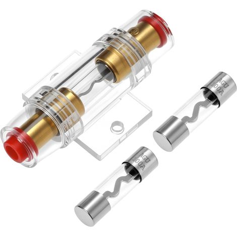 1 Pcs Porte Fusible en Ligne AGU avec 2Pcs Fusibles 100A AGU pour Audio/Alarme/Amplificateur/Compresseurs de Voiture (1/5)