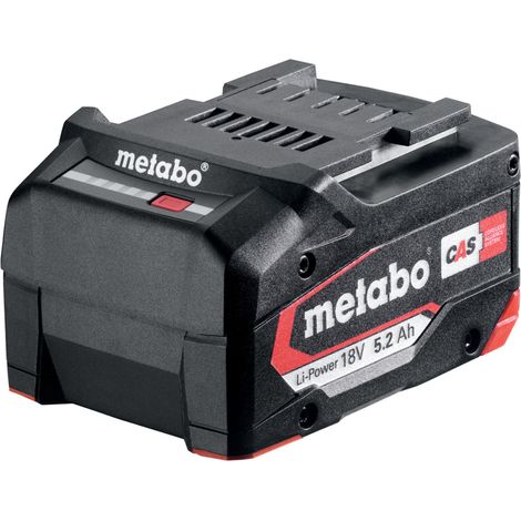 Metabo 18 V Li‑Power – Batteria 5,2 Ah (625028000) – Compatibile piattaforma CAS
