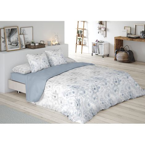 Housse de Couette Bleu Lit 135 cm Jewel 100% Coton (1/4)
