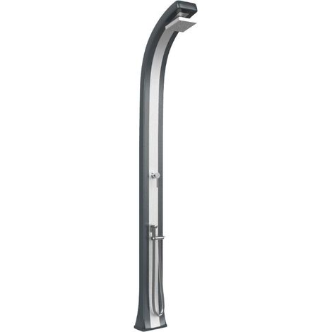 Doccia da Giardino Miscelatore e Doccetta Arkema Spring Plus Fascia Inox Antracite (1/2)