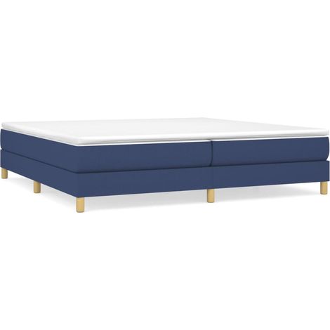Maison Exclusive - Cama box spring con colchón tela azul 200x200 (1/5)