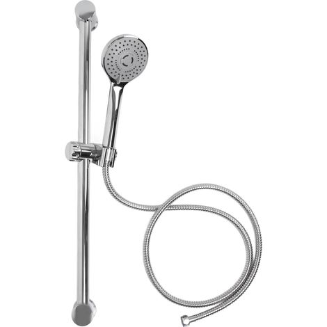 Ensemble de douche avec barre coulissante réglable, pommeau de douche à main et flexible de douche de 150 cm (59,06 po) G1/2 pour salle de bain (1/5)