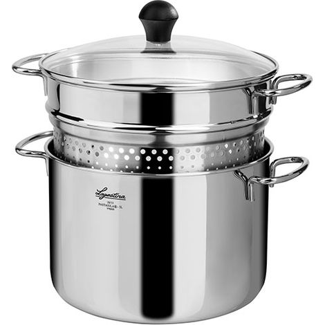 Lagostina 010175021022 Casserole à pâtes 5 L 22 cm Acier inoxydable (1/2)