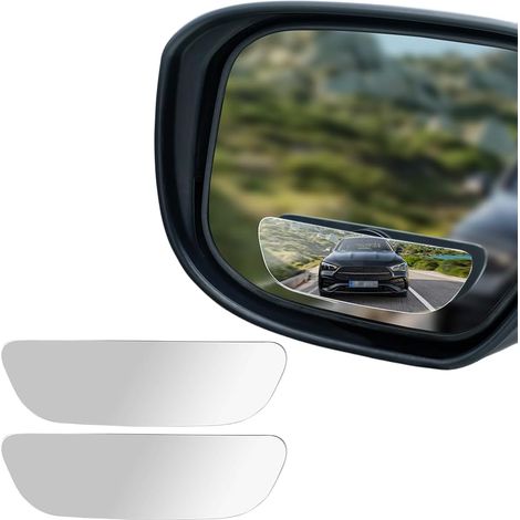 Lot de 2 rétroviseurs d'angle mort pour voitures, rétroviseurs d'angle mort convexes larges, rétroviseurs d'angle mort réglables, rétroviseurs de circulation, auto-adhésifs pour voitures (1/5)