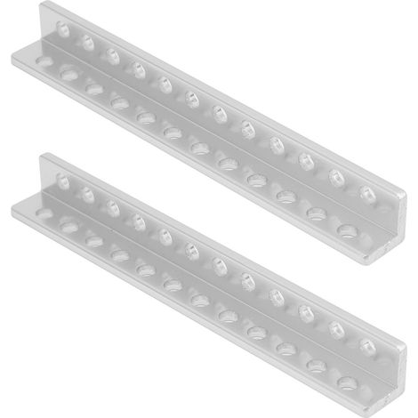 Lot de 2 poutres aluminium en L 12 trous 12x12x104mm pour robots accessoires 3103-0012-0104 (1/5)