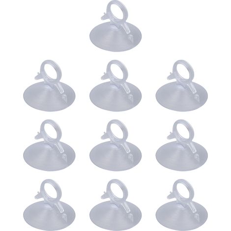 10 ventouses PVC transparentes renfort pour pare-brise vitre auto vitre solaire carrelage avec anneau extracteur (1/5)