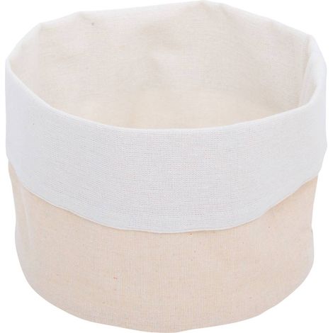 Cestino per il pane rotondo in tessuto essentiels, d.20 cm, beige - 5five