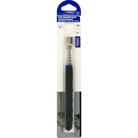 Tivoly - Asta Magnetica Telescopica L78cm - Strumento per Raccogliere Pezzi Metallici Pesanti in Punti Difficili da Raggiungere - Magnete Potente - Impugnatura Ergonomica - Peso Massimo Supportato 2kg (1/2)