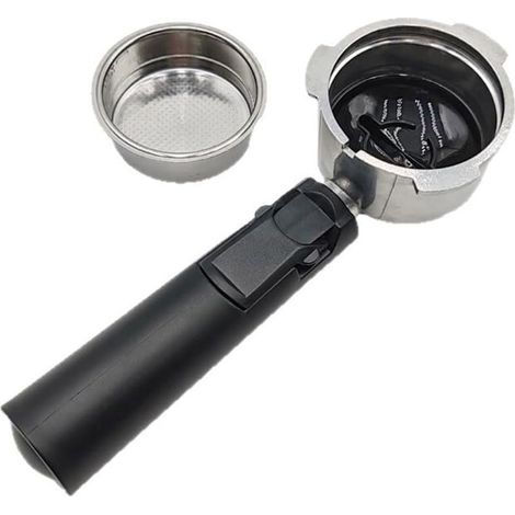 Poignée de machine à café sans fond, en alliage d'aluminium, 3 oreilles, porte-filtre expresso sans fond pour machines à expresso (1/5)