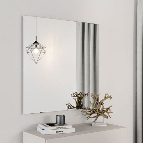 Espejo Rizzardi, kit de Fijación a Pared Incluido, Forma Rectangular, Degradado de Color, 76.5x76.5h cm Blanco (1/5)