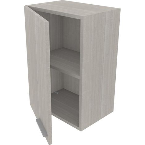Libreria pensile moderna con anta e schienale - Montaggio rapido cabineo - Rovere rock