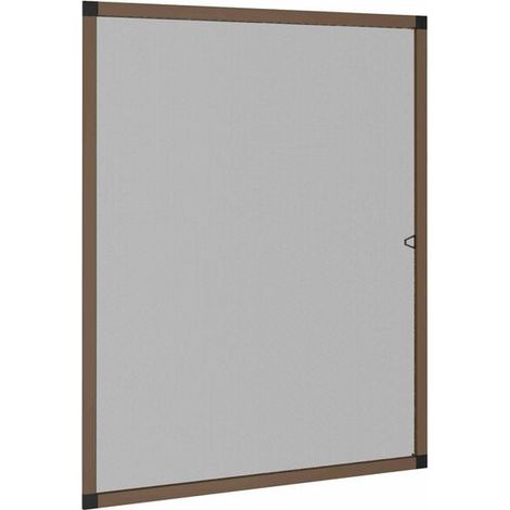 Moustiquaire marron pour fenêtres, 120 x 140 cm (1/5)