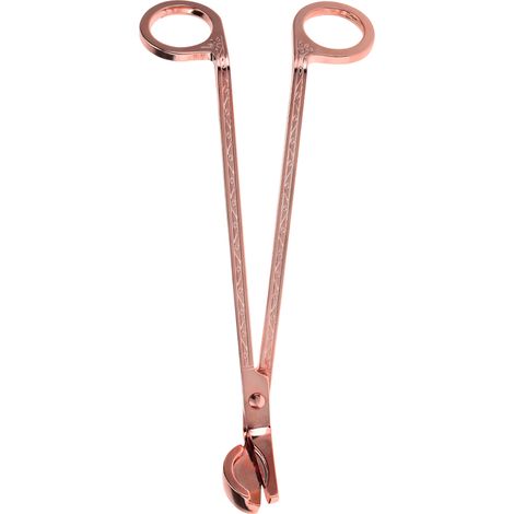 Pince à mèche de bougie en acier inoxydable plaqué or rose, coupe-cœur (1/5)