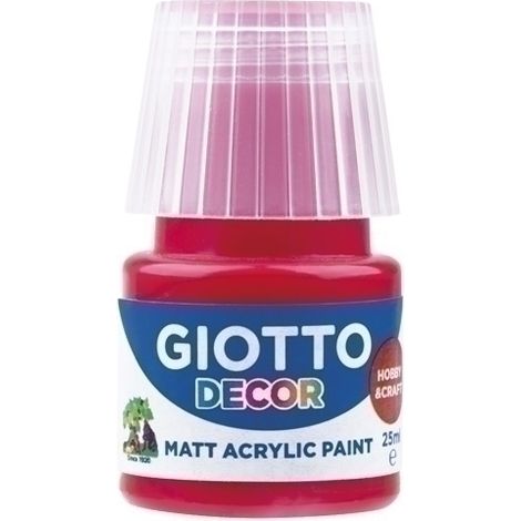 PINTURA ACRIL.GIOTTO 25 ml ROJO ESCARLAT - Pack de 6 unidades
