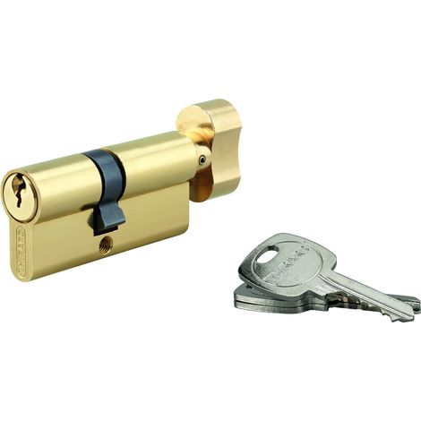 THIRARD - Cylindre STD à bouton 55B x 45 mm anti-arrachement, laiton, 3 clés - THIRARD (1/2)
