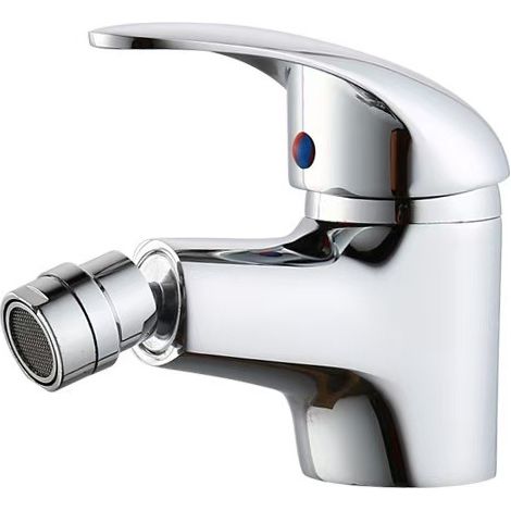 1 Mitigeur Bidet Pivotant Chromé, Bonde Métal, Tige Tirette, Salle De Bain