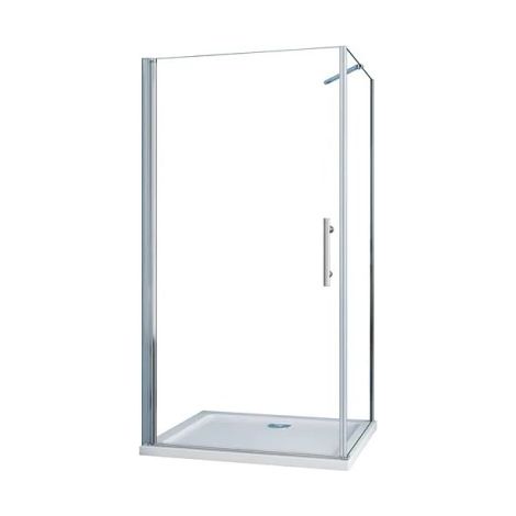 AICA Eckeinstieg 90x195cm Pendeltür mit Seitenwand 90cm 6mm ESG NANO Schwingtür Duschtür
Duschabtrennung Duschkabine (1/5)